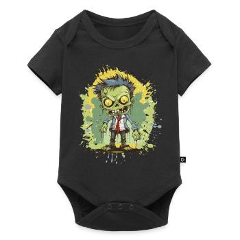 Bande dessinée de zombies - Body à manches courtes Premium Bébé - noir - Devant