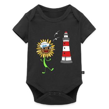 Sailor Sunflower Lighthouse Maritime Moin - Body à manches courtes Premium Bébé - noir - Devant