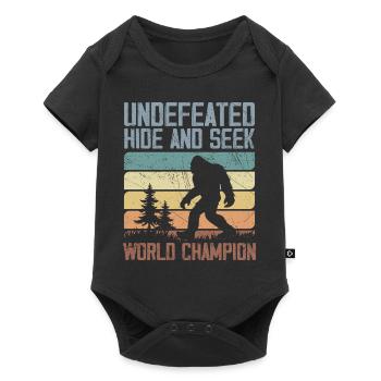 Undefeated Hide And Seek World Champion | Bigfoot - Body à manches courtes Premium Bébé - noir - Devant