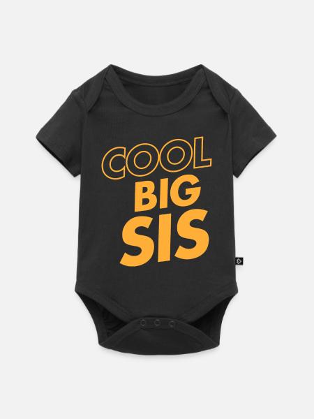 Cool Big Sis - Baby Premium Kurzarmbody - Schwarz