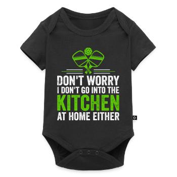 Don't Worry I Don't Go Into The Kitchen - Baby Premium short-sleeve bodysuit - black - Front