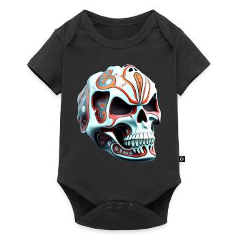 Schädel Nr. 1 - Baby Premium Kurzarmbody - Schwarz - Vorne