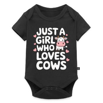 Éleveur de vaches Ferme Éleveur de vaches - Body à manches courtes Premium Bébé - noir - Devant