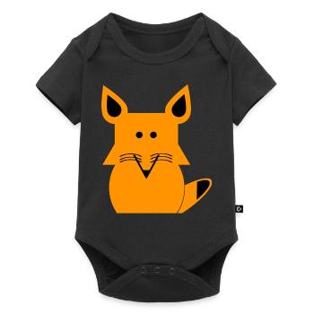 Fuchs - Baby Premium Kurzarmbody - Schwarz - Vorne