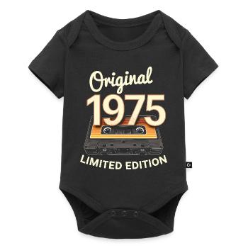 50th Birthday 1975 Design - Baby Premium short-sleeve bodysuit - black - Front