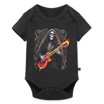 Grim Reaper avec guitare électrique Rock Heavy Metal - Body à manches courtes Premium Bébé - noir - Devant