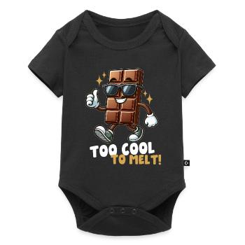 Barre de chocolat fraîche - Body à manches courtes Premium Bébé - noir - Devant