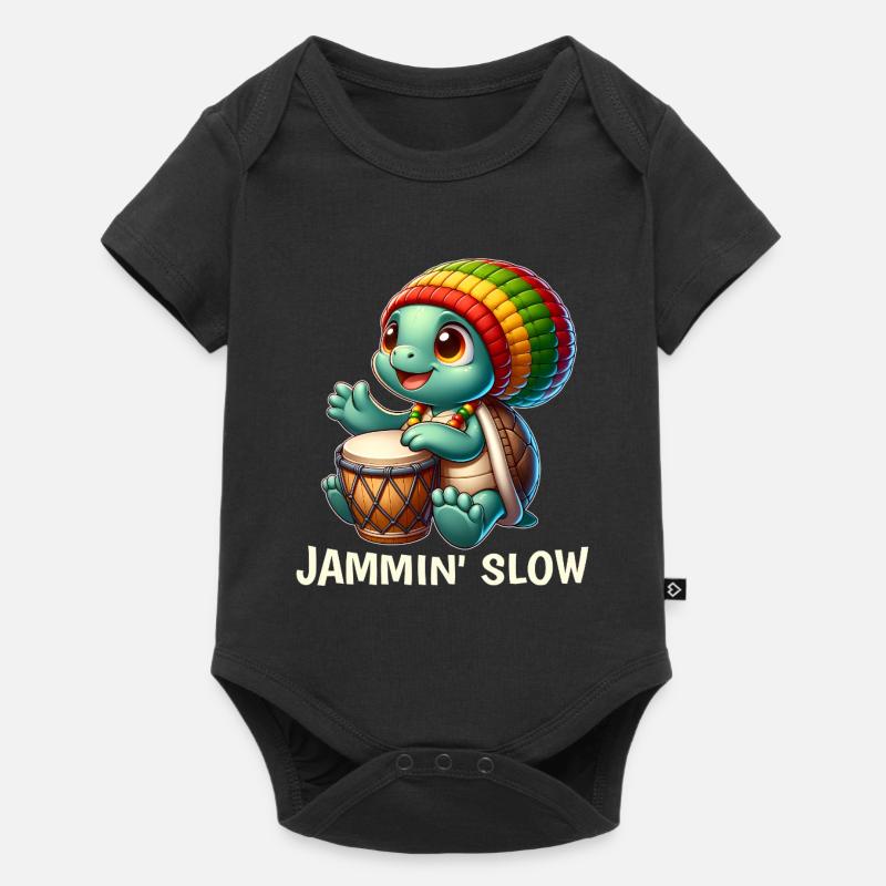 Reggae Turtle - Baby Premium short-sleeve bodysuit - black