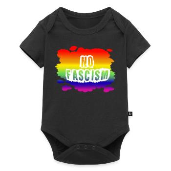 Stop AfD contre la droite, la démocratie, la diversité, la gauche - Body à manches courtes Premium Bébé - noir - Devant