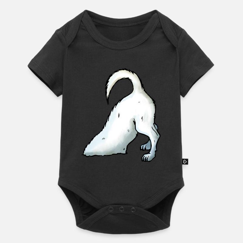 Jack Russell creuse - Body à manches courtes Premium Bébé - noir