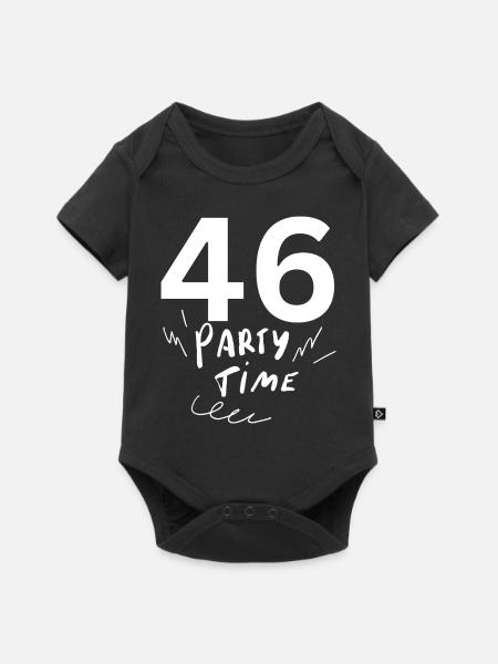 46 - Baby Premium Kurzarmbody - Schwarz