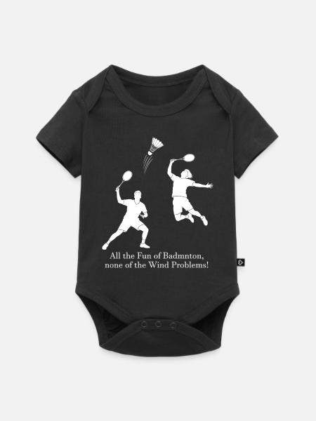 No Wind Badminton - Baby Premium Kurzarmbody - Schwarz