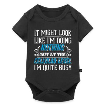 Shirt drôle de biologie Il pourrait ressembler - Body à manches courtes Premium Bébé - noir - Devant