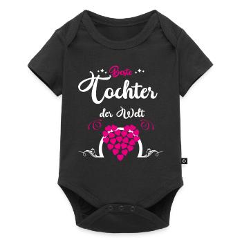 Beste Tochter der Welt - Baby Premium Kurzarmbody - Schwarz - Vorne
