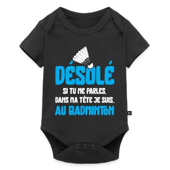 Désolé Badminton t-shirt cadeau - Body à manches courtes Premium Bébé - noir - Devant