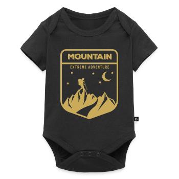 Mountain mountain hiking gift - Baby Premium short-sleeve bodysuit - black - Front