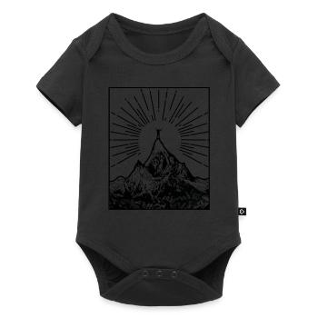 HIKING hiking mountain gift - Baby Premium short-sleeve bodysuit - black - Front