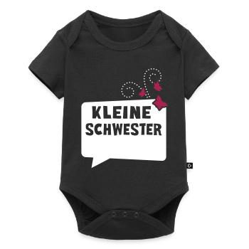 Little Sister - speech bubble - Baby Premium short-sleeve bodysuit - black - Front