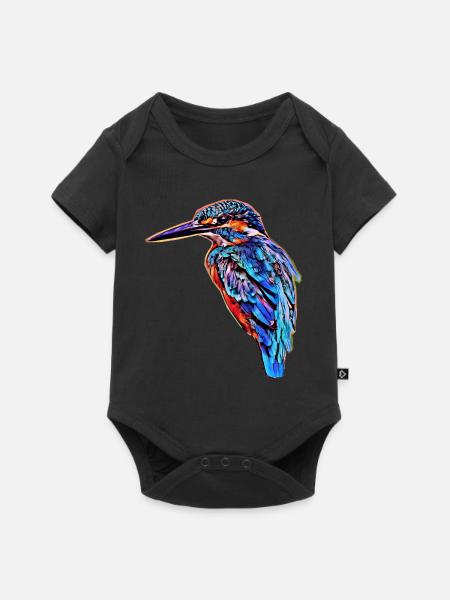 Eisvogel - Baby Premium Kurzarmbody - Schwarz
