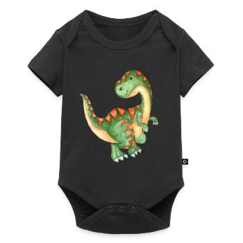Cadeau enfant dinosaure dinosaure - Body à manches courtes Premium Bébé - noir - Devant