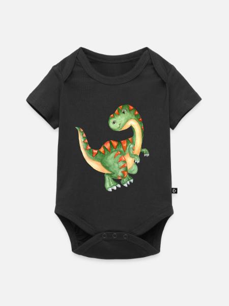 Cadeau enfant dinosaure dinosaure - Body à manches courtes Premium Bébé - noir
