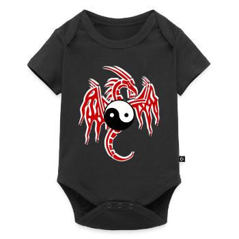 dragon chinois - Body à manches courtes Premium Bébé - noir - Devant