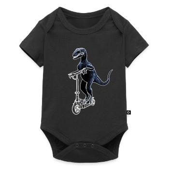 Electric Scooter E-Scooter Dino Raptor Gift Idea - Baby Premium short-sleeve bodysuit - black - Front