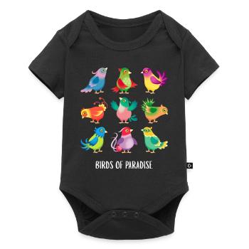 Birds of paradise 2 - Baby Premium short-sleeve bodysuit - black - Front