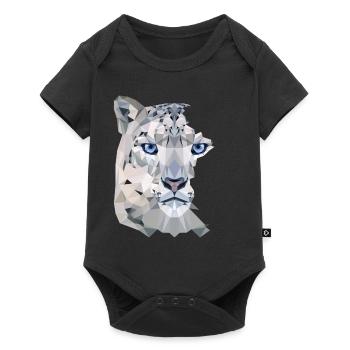 Snow Leopard Split - Baby Premium short-sleeve bodysuit - black - Front