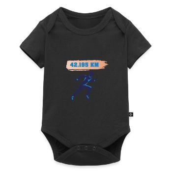 Marathon Läufer Running Finisher 42.195 KM ORANGE - Body à manches courtes Premium Bébé - noir - Devant