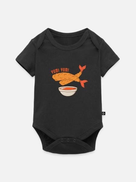 fritierte Shrimps - Baby Premium Kurzarmbody - Schwarz