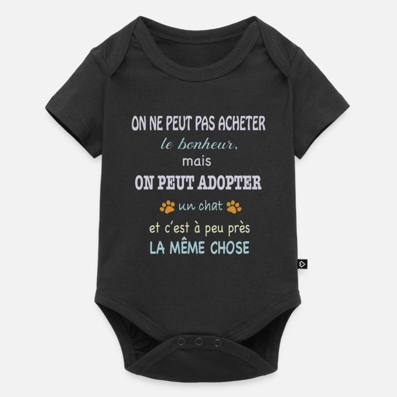 Humour chat - Body à manches courtes Premium Bébé - noir
