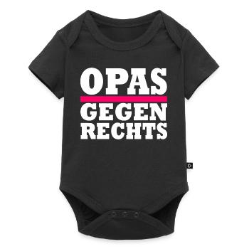 Opas gegen rechts - Baby Premium Kurzarmbody - Schwarz - Vorne