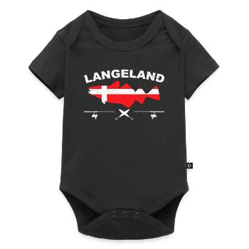 Langeland fishing Denmark cod - Baby Premium short-sleeve bodysuit - black - Front