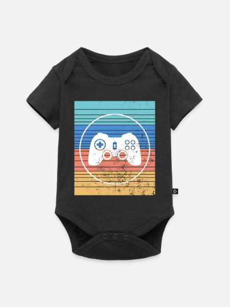 Videospiele Kontroller - Baby Premium Kurzarmbody - Schwarz
