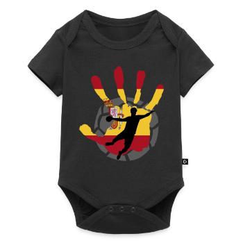Spain handball player handball gift - Baby Premium short-sleeve bodysuit - black - Front