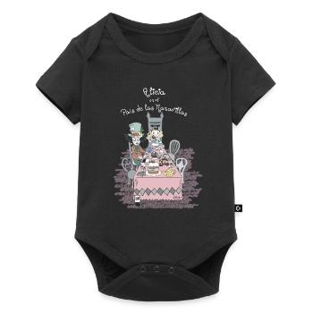 Alice white text - Baby Premium short-sleeve bodysuit - black - Front