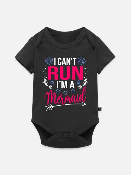 Meerjungfrau - Baby Premium Kurzarmbody - Schwarz