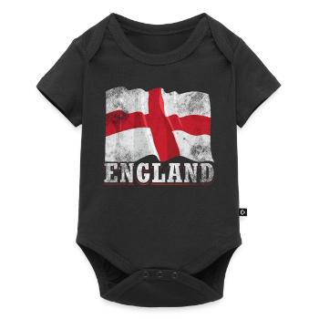 Drapeau de l’Angleterre - Body à manches courtes Premium Bébé - noir - Devant