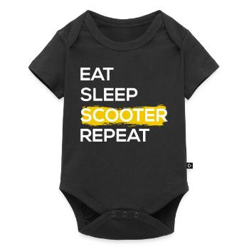 Eat Sleep Scooter Repeat II - Baby Premium short-sleeve bodysuit - black - Front
