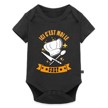 Içi le chef c'est moi - Body à manches courtes Premium Bébé - noir - Devant