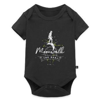 Real Moonwalk en blanc avec des taches - Body à manches courtes Premium Bébé - noir - Devant