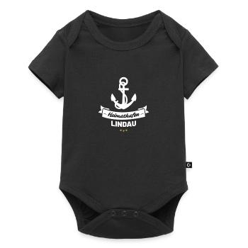 Heimathafen Lindau - Baby Premium Kurzarmbody - Schwarz - Vorne