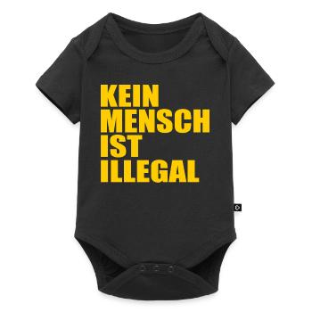 kein mensch ist illegal - Baby Premium Kurzarmbody - Schwarz - Vorne