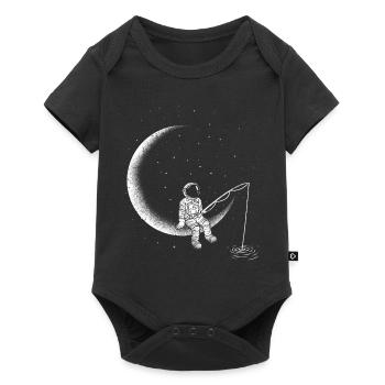 Astronaute Pêcheur Espace Lune Espace - Body à manches courtes Premium Bébé - noir - Devant