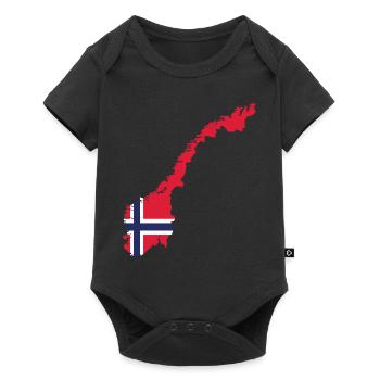 Norwegen Norweger Skandinavien - Baby Premium Kurzarmbody - Schwarz - Vorne