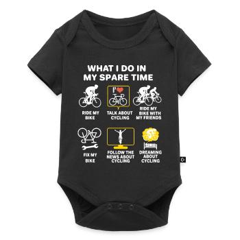 Cyclisme cyclisme passion cyclisme humour cadeau - Body à manches courtes Premium Bébé - noir - Devant