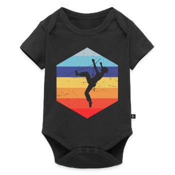 Bouldering Bouldering Women's Boulder Climber - Baby Premium short-sleeve bodysuit - black - Front