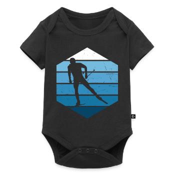 Men's Women's Cross-Country Classic Cross-Country Skating - Baby Premium short-sleeve bodysuit - black - Front