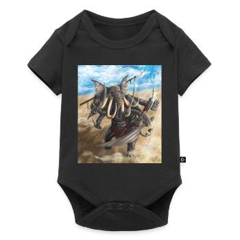 ganesh big bad elephant - Baby Premium Kurzarmbody - Schwarz - Vorne